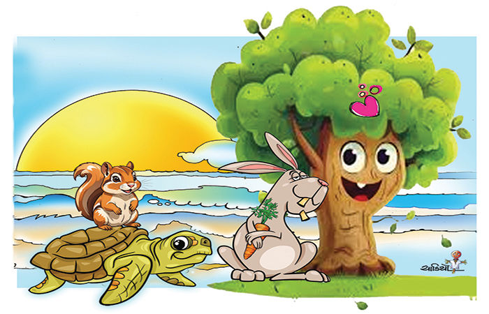 ખિસકોલી અને સસલો . 1 - image