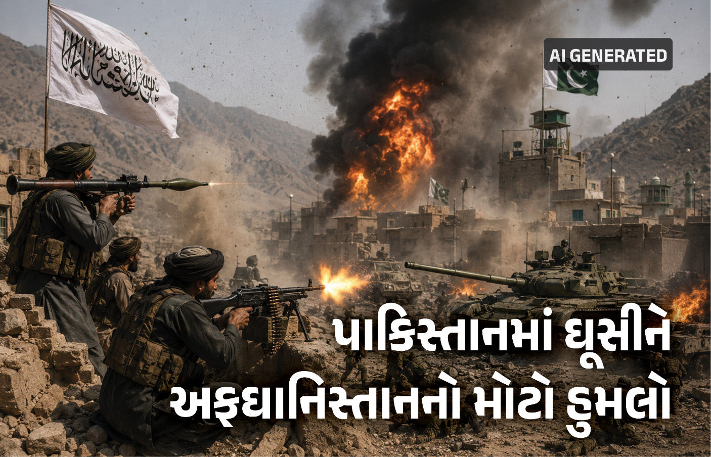 અફઘાનિસ્તાનનો પાકિસ્તાન પર ડ્રોન હુમલો.
