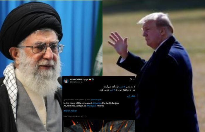 The battle begins Iran supreme leader declares on social media after Trump threats 
