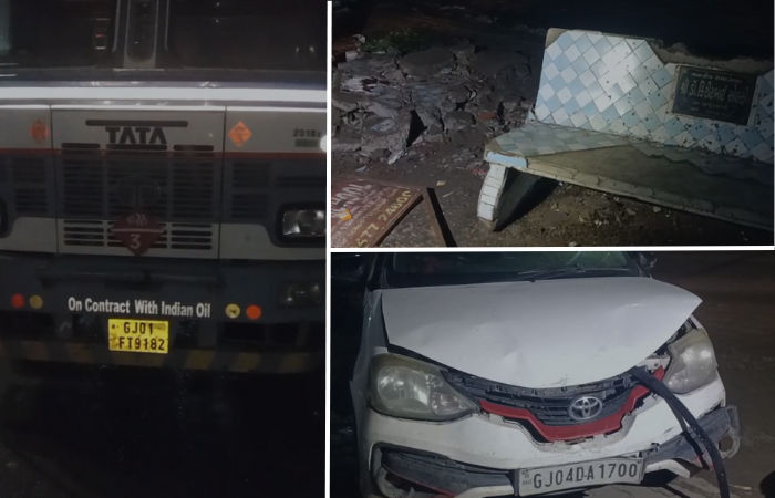 Speeding petrol tanker kills one, rams cars, two-wheelers in in Narol