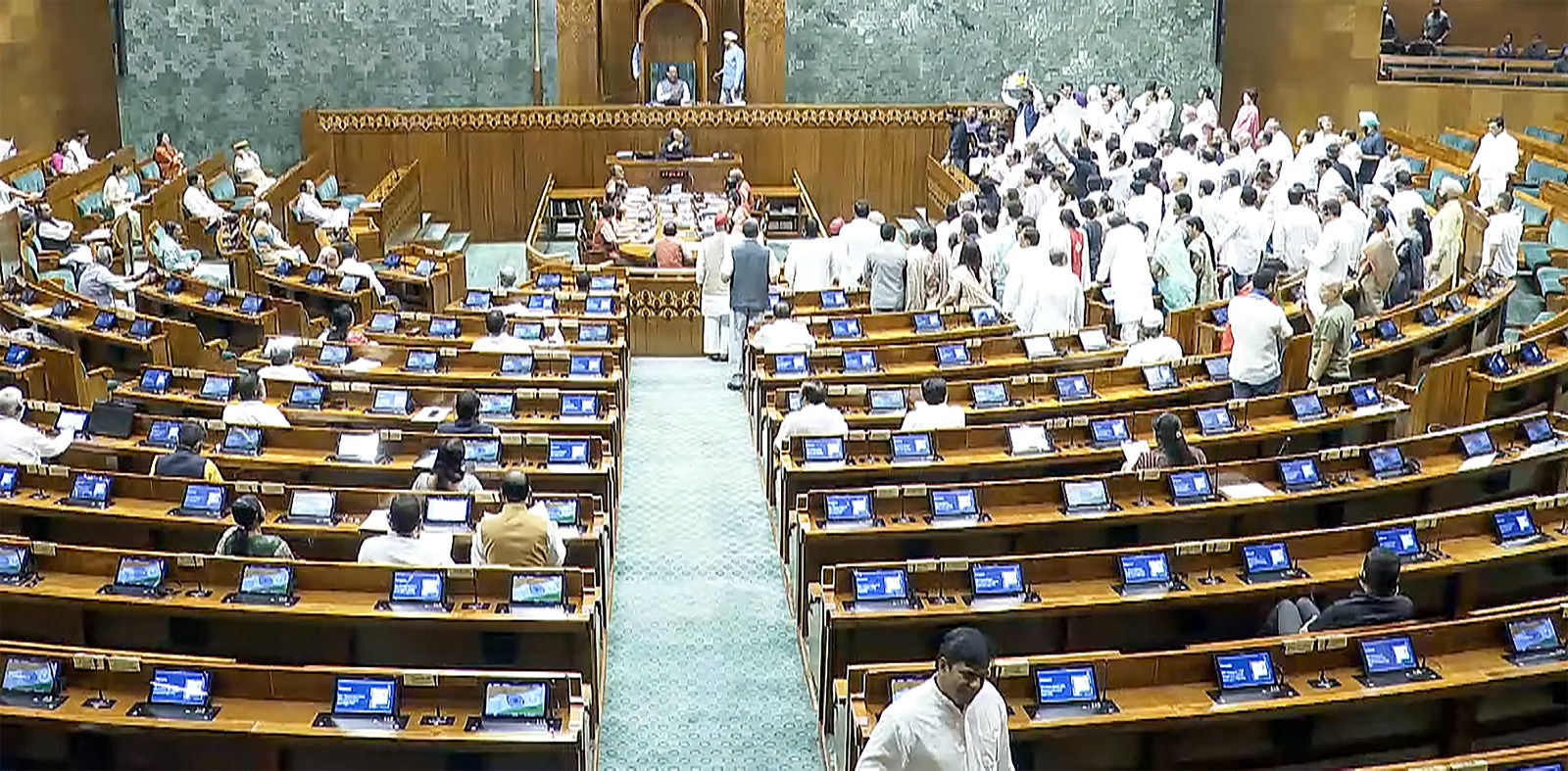 No end to Lok Sabha deadlock House adjourned till 2 pm after Oppn uproar 