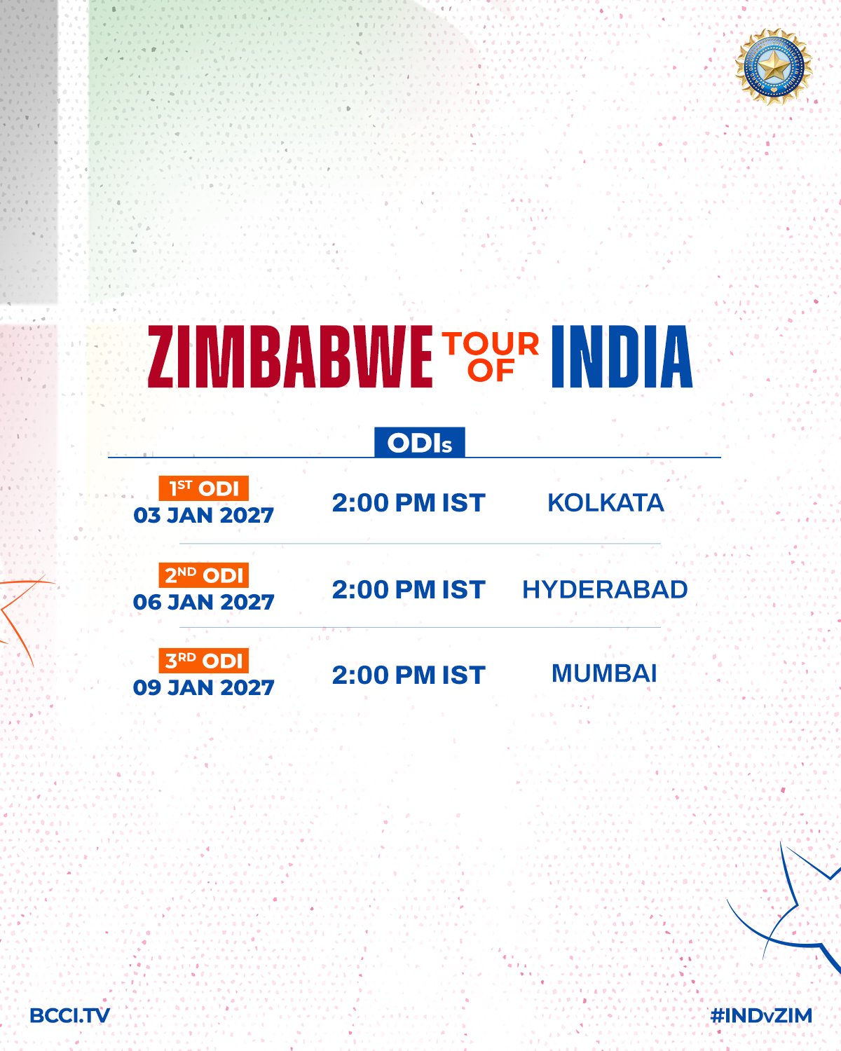 BCCIએ જાહેર કર્યું ટીમ ઇન્ડિયાનું 2026-27નું સંપૂર્ણ શેડ્યુલ, ગુજરાતમાં ત્રણ મેચ 5 - image