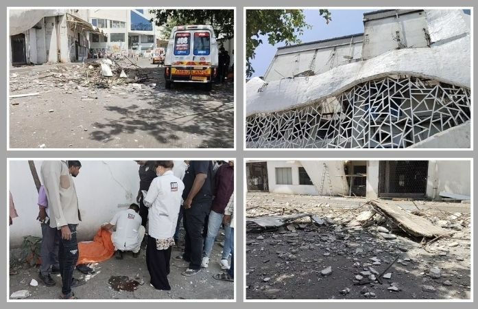 One dead as structure collapses at Vadodara Central Bus Station, triggers panic