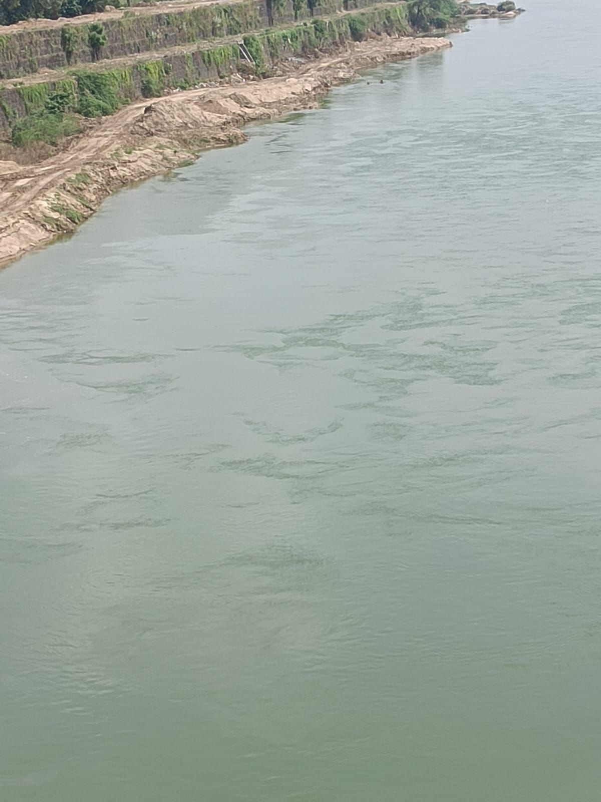 મ્યુનિ.કોર્પોરેશન, જી.પી.સી.બી.ની રહેમનજર સાબરમતી નદીમાં મધર ડેરી પાસે છોડાઈ રહેલુ ગટરનુ પાણી 1 - image