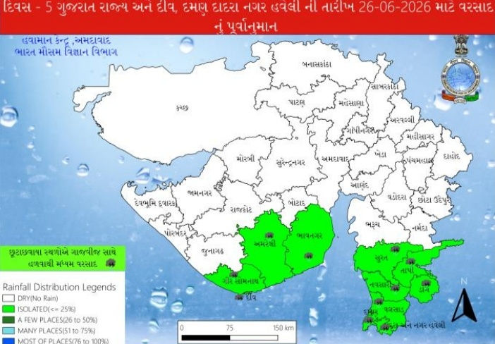 રાજ્યમાં પ્રી-મોન્સૂન એક્ટિવિટીએ જોર પકડ્યું! દક્ષિણ ગુજરાતમાં વરસાદનું યલો ઍલર્ટ, જુઓ હવામાનની ટેલેસ્ટ આગાહી | gujarat weather forecast yellow alert for south gujarat 5 રાજ્યમાં પ્રી-મોન્સૂન એક્ટિવિટીએ જોર પકડ્યું! દક્ષિણ ગુજરાતમાં વરસાદનું યલો ઍલર્ટ, જુઓ હવામાનની ટેલેસ્ટ આગાહી 5 - image
