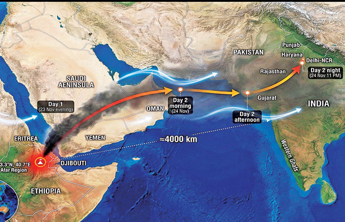 ઈથોપિયામાં ફાટેલા જ્વાળામુખીએ પશ્ચિમ ભારતને બાનમાં લીધું ! 1 - image
