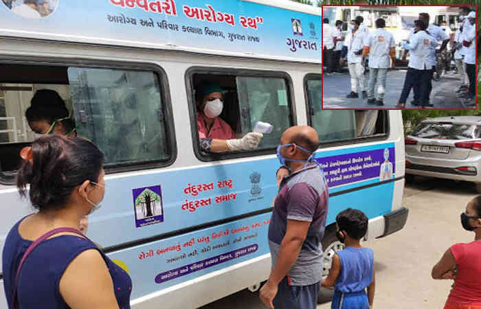 ધનવંતરી આરોગ્યરથના અસરકારક પ્રયોગથી કેન્દ્રીય ટીમ પ્રભાવિત