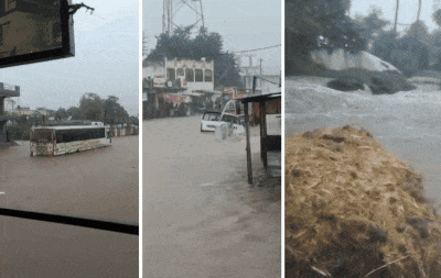 Cloudburst in Junagadh: Mendarda receives 10 inches of rain in 4 hours | Cloudburst in Junagadh Mendarda receives 10 inches of rain in 4 hours - Gujarat Samachar