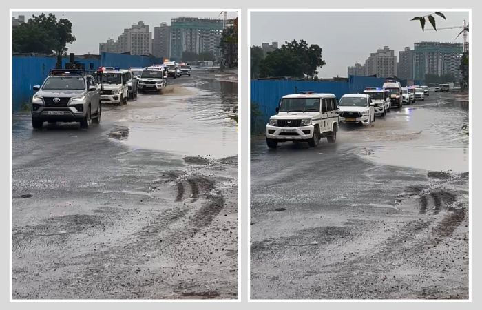 PMના કાફલાને બિસ્માર રોડ નડ્યા: લોથલથી અમદાવાદ સુધી અનેક જગ્યાએ ધીમા પડ્યા, ગુજરાતના રસ્તાઓની પોલ ખૂલી 5 - image