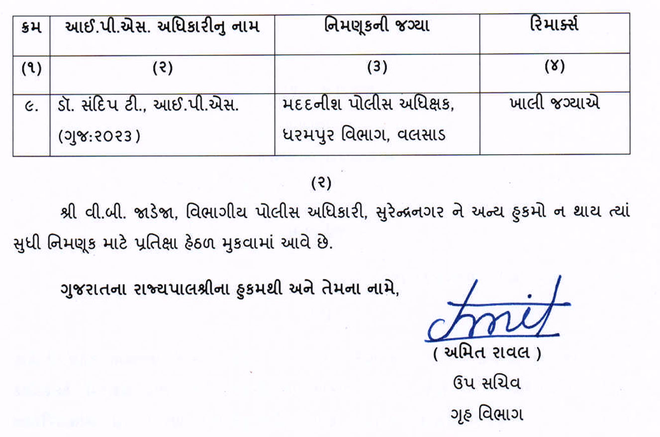 ગુજરાત કેડરના 6 IPS અધિકારીની બઢતી, 9 ASPની ફેઝ-2ની તાલીમ પૂર્ણ થતાં નિમણૂક 5 - image