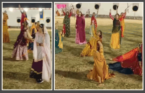 રાજકોટમાં શૌર્ય અને શક્તિથી માતાજીની આરાધના, ક્ષત્રિયાણીઓ જીપ અને બાઈક પર સવાર થઈને તલવાર રાસ રમી 1 - image