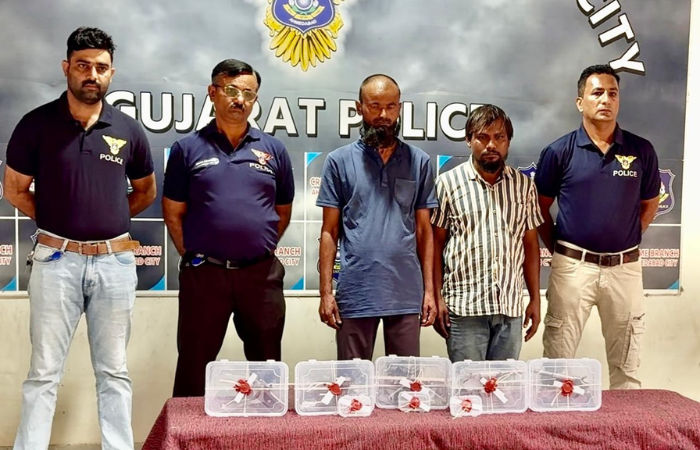 Ahmedabad Crime Branch seizes cache of illegal firearms two history sheeters held