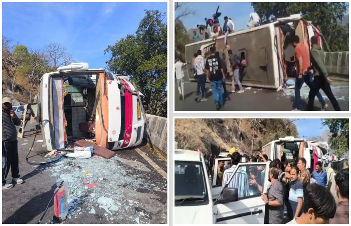 માઉન્ટ આબુમાં અમદાવાદની બસ પલટી જતા 24 ઈજાગ્રસ્ત, લોકોએ બારીઓમાંથી કૂદી જીવ બચાવ્યો 1 - image