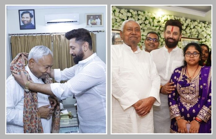 બિહારમાં ચૂંટણી પહેલા NDAના બે દિગ્ગજોની અદાવતનો અંત? ચિરાગના ઘરે પહોંચ્યા નીતિશ કુમાર 1 - image