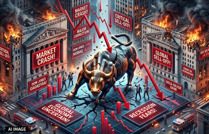 ટ્રમ્પના નિવેદન બાદ અમેરિકાના શેરબજારમાં ઐતિહાસિક કડાકો! વૈશ્વિક બજારમાં સોના-ચાંદીના ભાવ ગગડ્યાં 1 - image