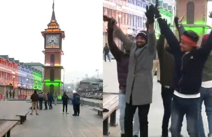 VIDEO : પ્રજાસત્તાક દિવસના રંગે રંગાયું જમ્મુ-કાશ્મીર, શ્રીનગરના લાલચોકમાં લોકો ઝૂમ્યાં 1 - image