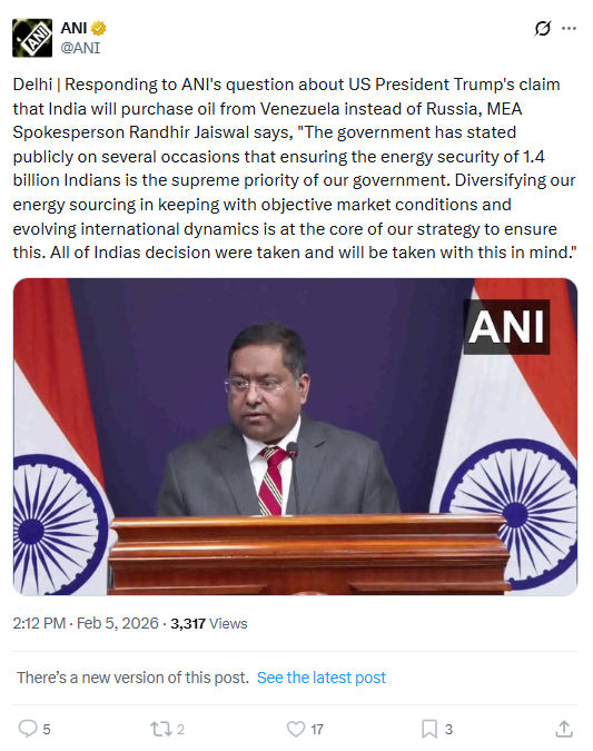 ભારત કોની પાસેથી ઓઇલ ખરીદશે તે કોઈ ત્રીજો દેશ નક્કી નહીં કરે, કેન્દ્ર સરકારે ટ્રમ્પને સંભળાવ્યું 2 - image