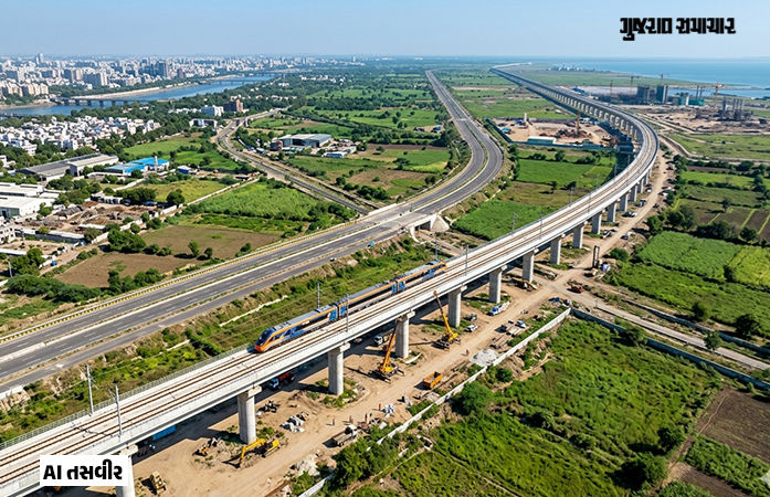 કેન્દ્રીય કેબિનેટ બેઠકમાં અમદાવાદ-ધોલેરા સેમી હાઈ-સ્પીડ રેલ પ્રોજેક્ટને મંજૂરી, 20,665 કરોડનો થશે ખર્ચ 1 - image
