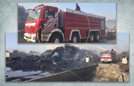 સુરેન્દ્રનગરમાં પેપર મિલમાં લાગેલી ભીષણ આગ 19 કલાક બાદ કાબૂમાં, સેનાની મદદ લેવી પડી 2 - image