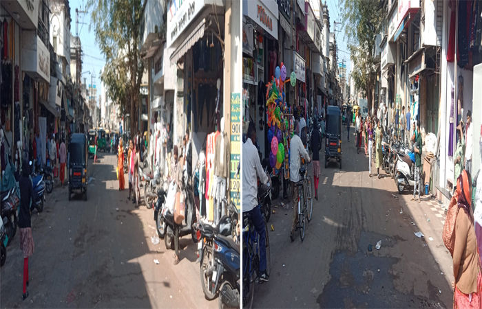 જામનગર પાલિકાની મહેનતનો રંગ : દરબારગઢ-બર્ધન ચોક વિસ્તારમાં ગેરકાયદે દબાણો દૂર કરાતાં રસ્તાઓ બન્યા દબાણ મુક્ત 2 - image