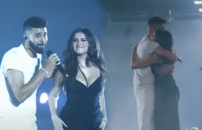 VIDEO: ચાલુ કોન્સર્ટમાં સિંગરને કિસ કરવાના દાવા અંગે તારા સુતરિયાએ તોડ્યું મૌન, વીર પહાડિયાએ પણ આપ્યો જવાબ 1 - image