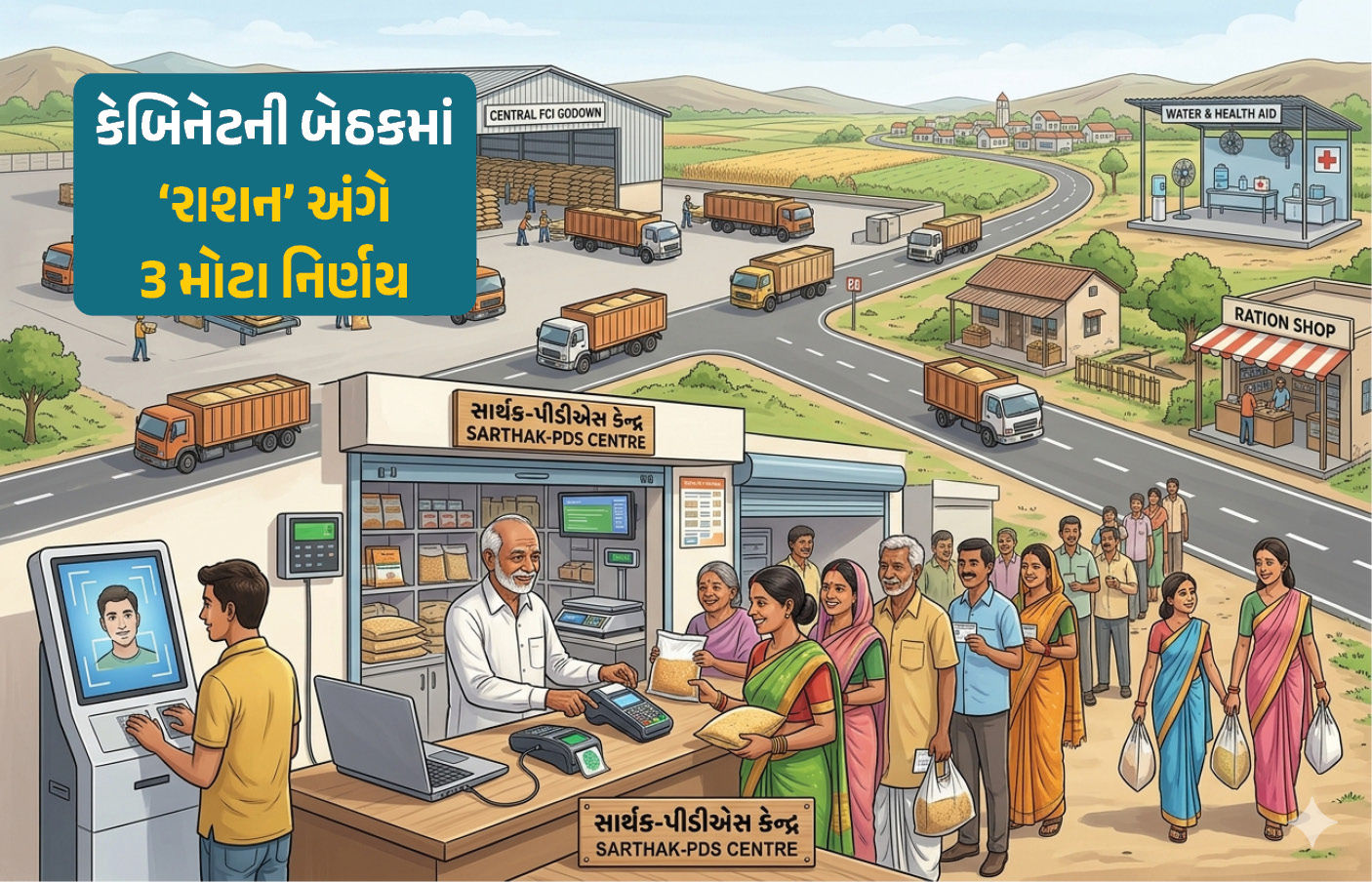 રાશન આપનારા ડીલરો અને લાભાર્થીઓ અંગે કેન્દ્ર સરકારનો મોટો નિર્ણય, ત્રણ મોટી જાહેરાત કરાઈ 1 - image
