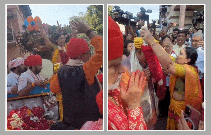 LIVE : અમદાવાદમાં 8.5 કિ.મી. લાંબી મા ભદ્રકાળીની નગરયાત્રા જગન્નાથ મંદિરે પહોંચી,  મહંતે કરી પૂજા અર્ચના 2 - image