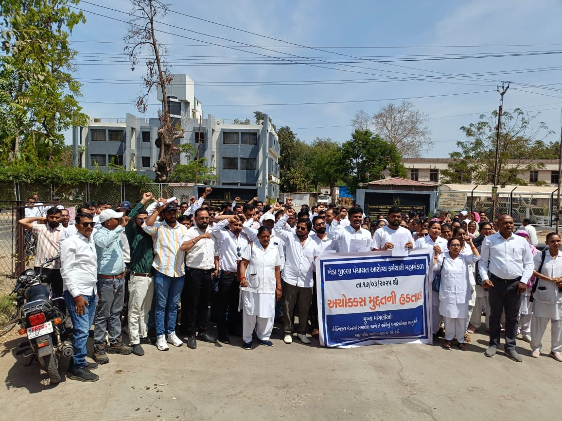 Gujarat health workers threaten to march to Gandhinagar on March 20 over pay other issues 