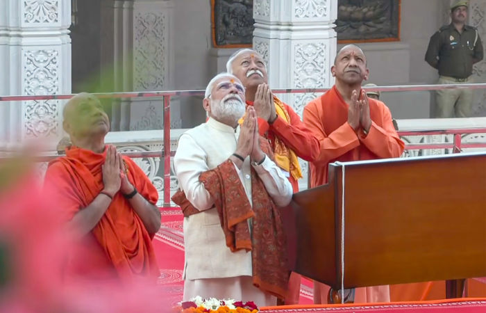 500 વર્ષના યજ્ઞની પૂર્ણાહુતિ, ભારતીય સભ્યતાનું પુનઃજાગરણ : અયોધ્યામાં ધ્વજારોહણ બાદ PM મોદીનું સંબોધન 2 - image