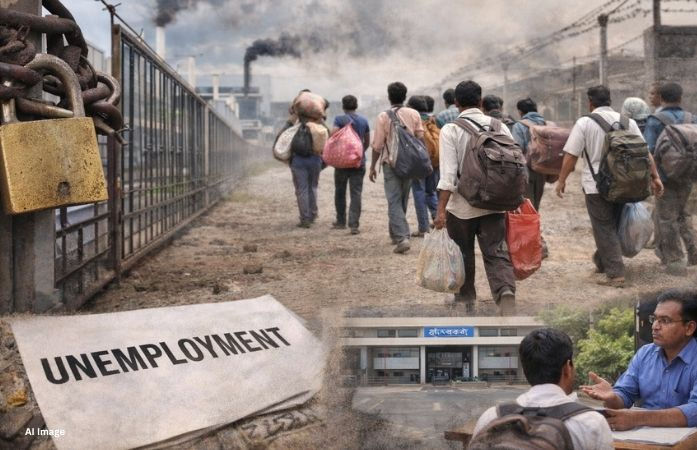 સુરત સહિત ગુજરાતમાંથી શ્રમિકોનું સ્થળાંતર, ઉદ્યોગો ઠપ થતાં બેરોજગાર થયાનું ખુદ સરકારે કબૂલ્યું 1 - image