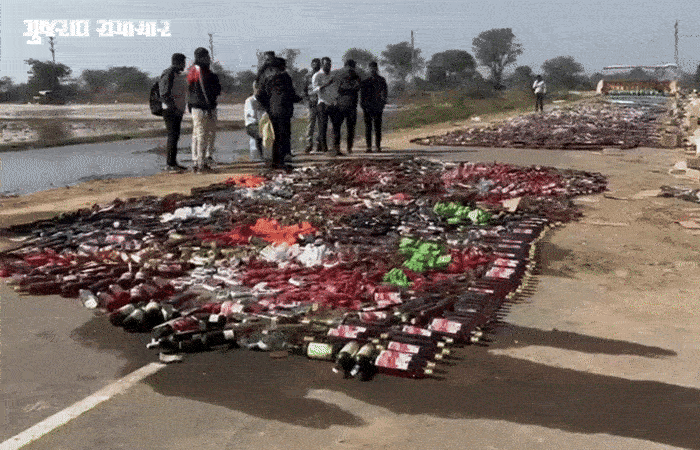 અમદાવાદ: અસલાલીમાં 1.86 કરોડના દારૂ પર રોલર ફેરવાયું, 'ડ્રાય સ્ટેટ'માં આટલો મોટો જથ્થો ઘૂસ્યો ક્યાંથી? તે સૌથી મોટો સવાલ 1 - image