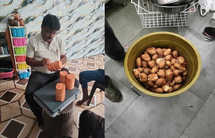 જામનગર શહેરમાં શ્રાવણ માસ તેમજ ધાર્મિક તહેવારોને લઈને પાલિકાનું ફૂડ તંત્ર હરકતમાં : ફરાળી ખાદ્ય ચીજોના 17 નમૂના લેબમાં મોકલાયા 2 - image