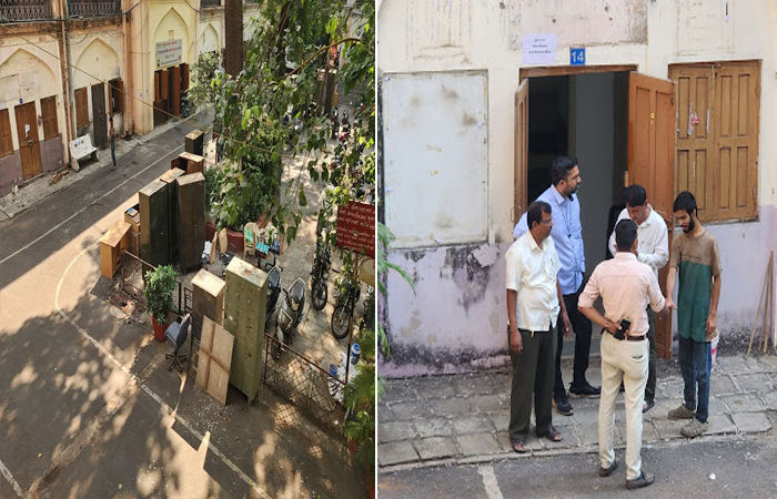 સુરત પાલિકાએ મોડી રાત્રે યુનિયનની ગેરકાયદે ઓફિસને ખાલી કરી સામાન બહાર કાઢી પાર્કિંગમાં મૂક્યો 2 - image