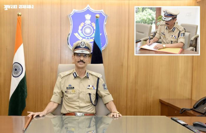 ગુજરાતના નવા DGP જી.એસ. મલિકે આજે ચાર્જ સંભાળ્યો, પોલીસ ભવનમાં અપાયું 'ગાર્ડ ઓફ ઓનર' 1 - image