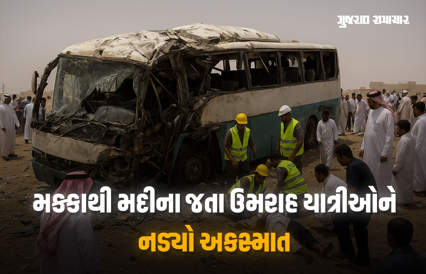 સાઉદી અરબમાં ગમખ્વાર બસ અકસ્માત, 42 ભારતીયના મોતની આશંકા, હેલ્પલાઈન નંબર જાહેર 1 - image