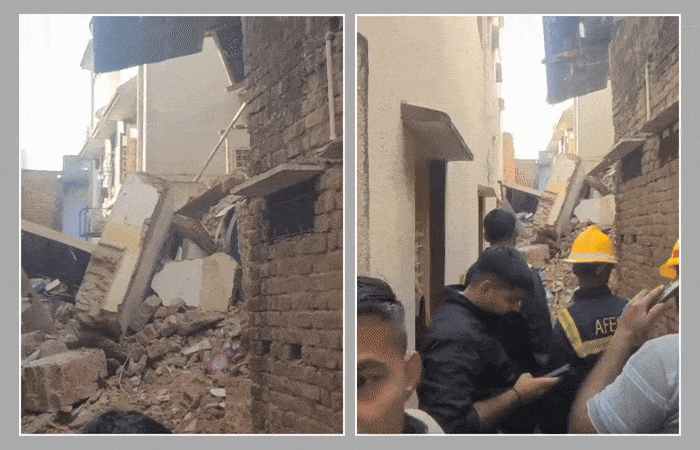 અમદાવાદના ઘી કાંટામાં નવતાડની પોળમાં મકાન ધરાશાયી થતાં 3 લોકો દટાયા, વૃદ્ધ મહિલાનું મોત 1 - image