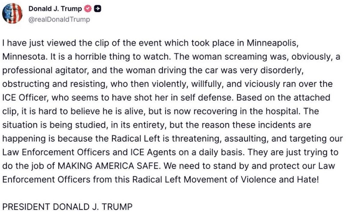 ઈમિગ્રેશન અધિકારીએ મહિલાને ગોળી મારતા અમેરિકામાં આક્રોશ, ટ્રમ્પે કહ્યું- આત્મરક્ષામાં કરવું પડ્યું 2 - image