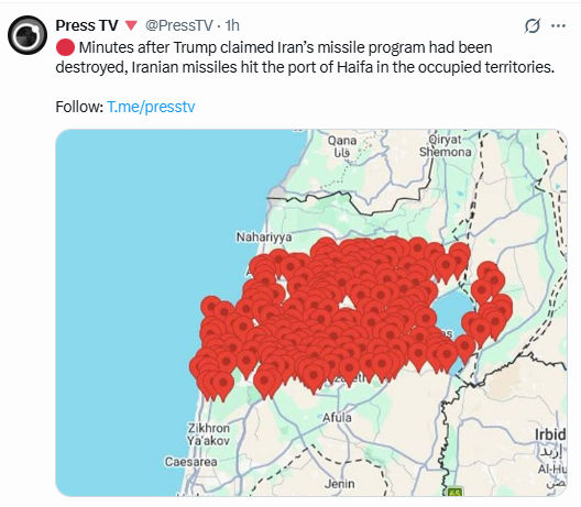 ટ્રમ્પનું સંબોધન પૂરું થતાં જ ઈરાને ઈઝરાયલ પર ઝીંકી મિસાઈલો, હાઈફાને હચમચાવ્યું 2 - image