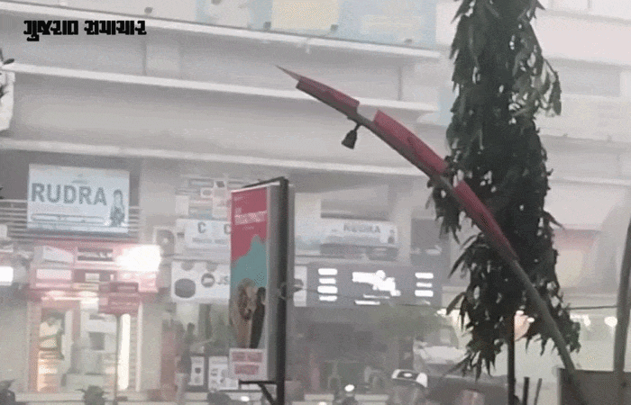 અમદાવાદમાં ભારે પવન અને કરા પડવાની સાથે કમોસમી વરસાદ 2 - image