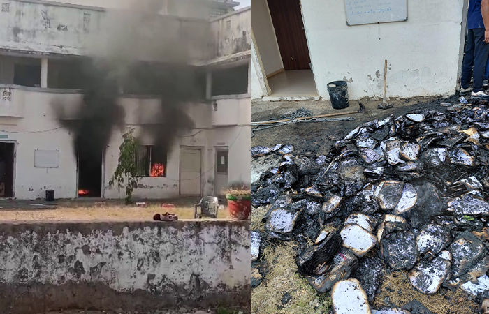 ગાંધીનગર: માણસા-મહુડી રોડ પર આવેલી હોમિયોપેથી કોલેજના રેકોર્ડ રૂમમાં આગ, દસ્તાવેજ સહિતનો સામાન ખાખ 2 - image