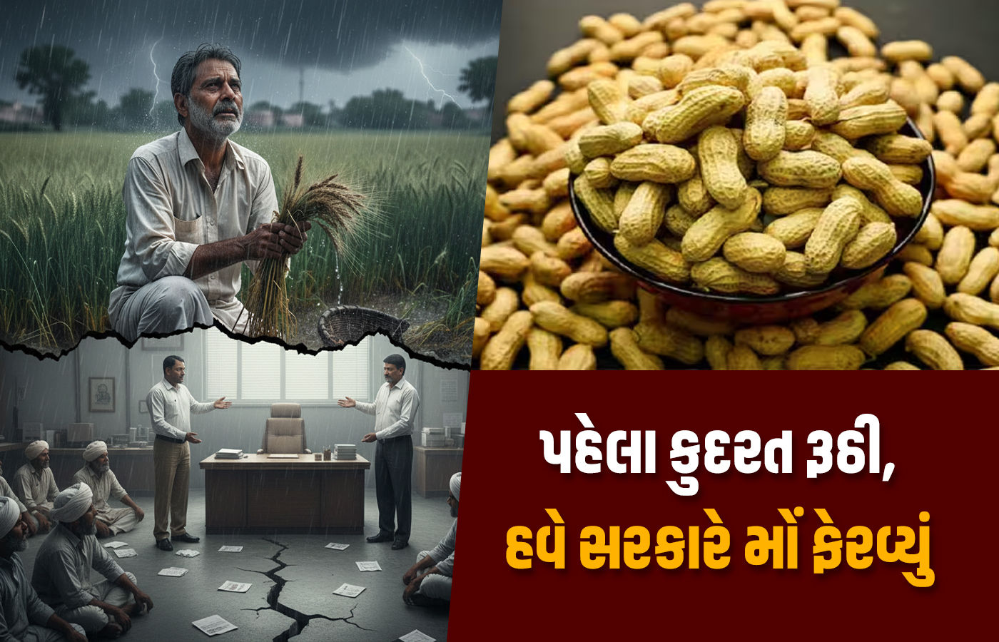 પહેલા કુદરત રૂઠી, હવે સરકારે મોં ફેરવ્યું: અત્યારે ટેકાના ભાવે મગફળીની ખરીદી નહીં કરાય 1 - image