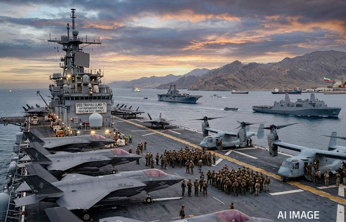 મહાયુદ્ધના ભણકારાં, 3500થી વધુ સૈનિકો સાથે અમેરિકાનું યુદ્ધજહાજ USS ત્રિપોલી ઓપરેશન ઝોનમાં પહોંચ્યું 1 - image