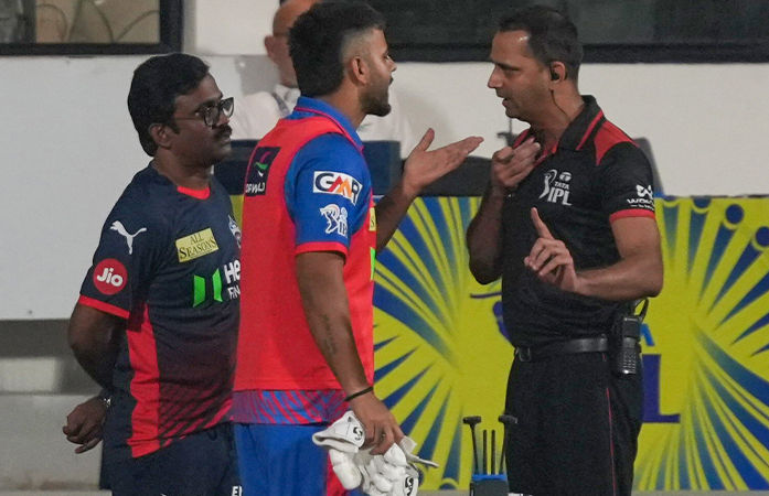 Nitish Rana Umpire Argument