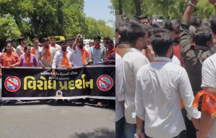 ABVPના કાર્યકરોએ GCASની ઓફિસમાં તોડફોડ મચાવી, એડમિશન પોર્ટલમાં ખામીઓ સામે રોષ 2 - image