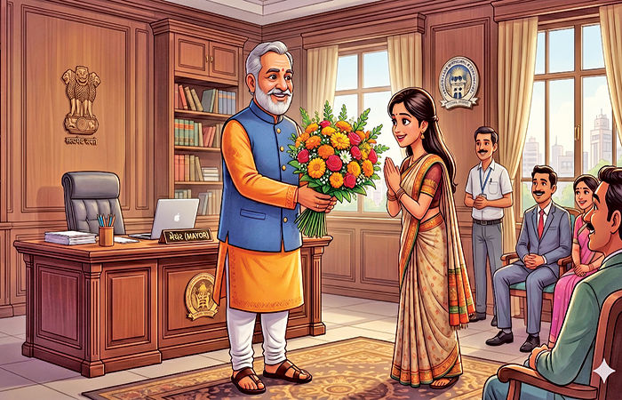 નવા મેયરોને રોજ 100 વાર લખી લાવવાનું લેસન 1 - image