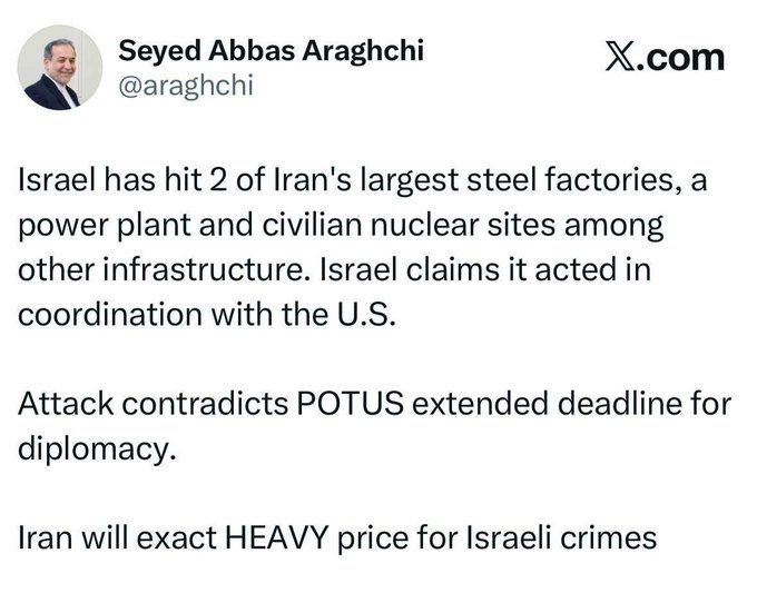 US-Israel Strike Iran’s Khondab Nuclear Plant
