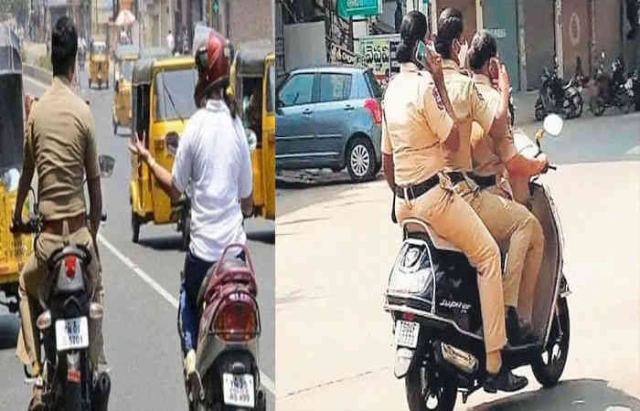 લો બોલો... ટ્રાફિકના નિયમોનું 80% ઉલ્લંઘન ટ્રાફિક પોલીસ દ્વારા જ થાય છે.. 1 - image