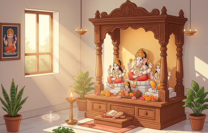 ઘરના મંદિરમાં વાસ્તુ સંબંધિત આ ભૂલ ન કરશો નહીંતર પ્રગતિના માર્ગો બંધ થઇ જશે 1 - image