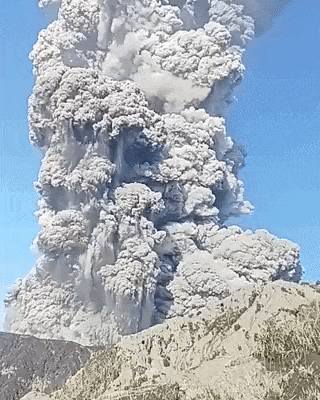 Indonesia Mount Dukono volcano eruption