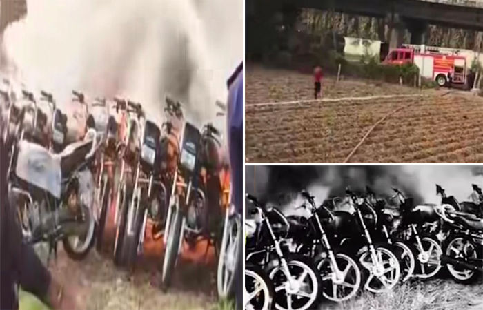 વડોદરાના છાણીમાં GSFC સામે મોટરસાયકલના ગોડાઉનમાં આગ, અનેક બાઈક ખાક 1 - image